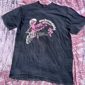 Vintage faded black single stitch gecko mania tee shirt Medium